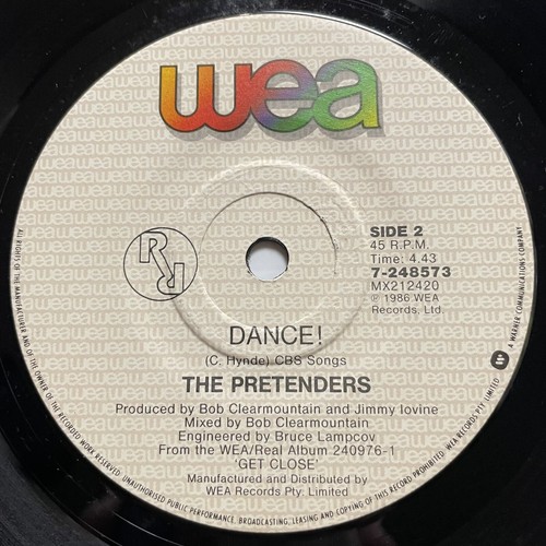 The Pretenders Don’t Get Me Wrong / Dance! Vinyl Record 7” 45 RPM 7-248573 wea - Picture 23 of 24