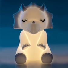     Kids TRICERATOPS DINOSAUR NIGHT LIGHT Rechargeable USB Soft/Cool to touch    