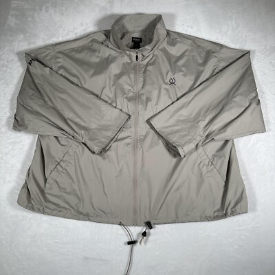 PING Collection Men Golf Jacket Size 3X Full Zip Windbreaker Lined Pockets  Beige