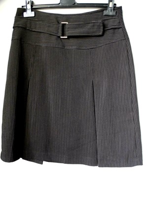 Gonna nera gessata pieghe plissettata CONBIPEL 44 L NIAMA WOMAN svasata  skirt | eBay