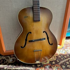 Vintage 1960 Hofner Senator Tobacco Sunburst Brunette Archtop Guitar *1960s*