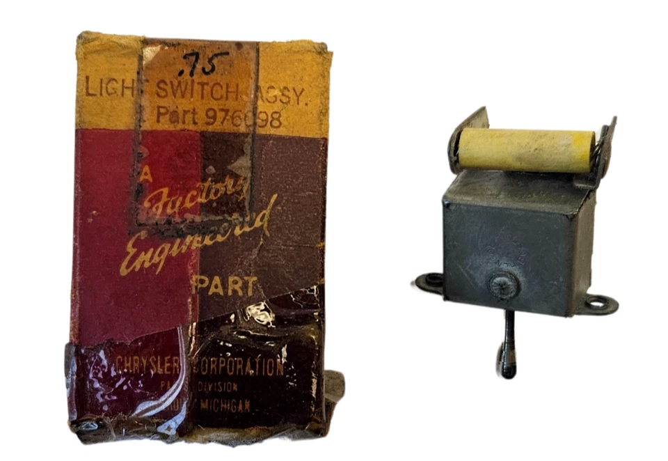Interruptor de lámpara de luz domouth 1942 panel de instrumentos 976098 NOS Foto 2 de 4