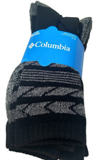 Columbia Mens 4-Pack Moisture-Control Crew Boot Socks 6-12 Black