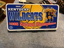 Plastic License Plate Kentucky Wildcats Basketball 1996 NCAA Champions