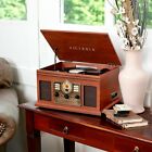 Victrola 6-in-1 Nostalgic Bluetooth Record Player w/Cd/Cassette/Radio Mahogany