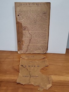 1847 First Edition Peace With Mexico Albert Gallatin ANTI-WAR Annexation Texas