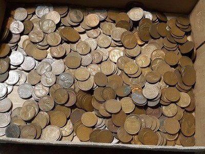 Lot of 500 Lincoln wheat Cents  1910-1958 PDS Mints Circulated Good and better
