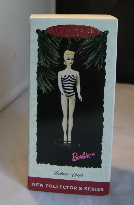 NIB Hallmark Debut Blonde Barbie 1959 Ornament