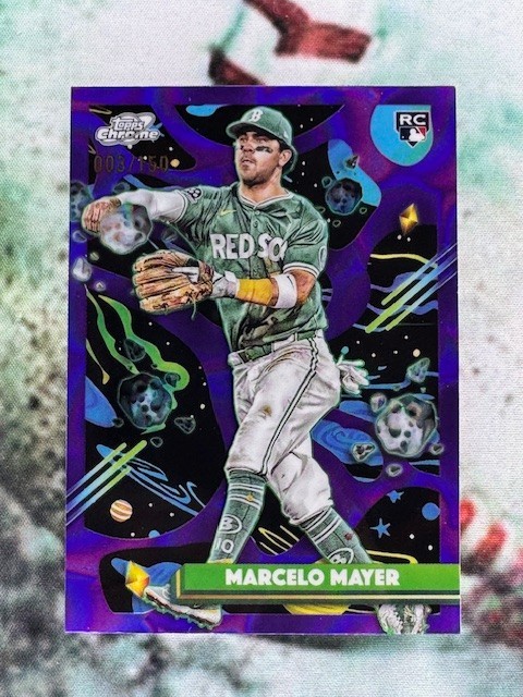 2025 Topps Cosmic Chrome - Marcelo Mayer #91 Purple Nebula Refractor /150 (RC)