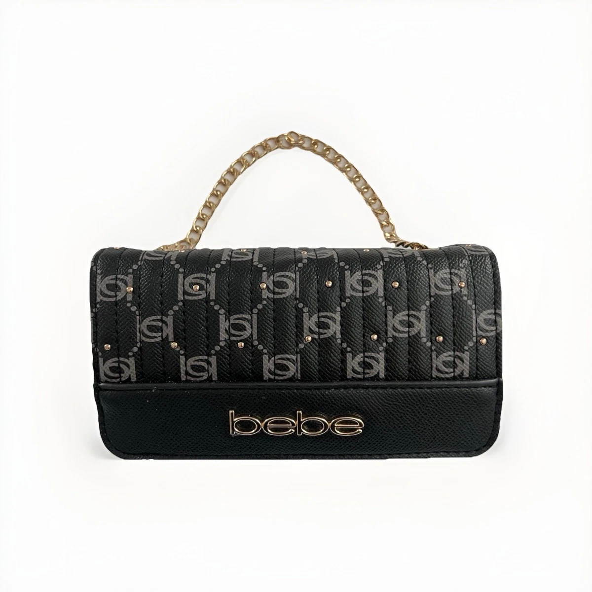 bebe Black Quilted Drawstring Shoulder Bag with Gold Hardware Bebe Purse Black - Etsy main image 4
