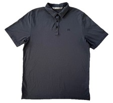 Travis Mathew Golf Polo Shirt L Pima Cotton Blend Casual Short Sleeve Dark Grey