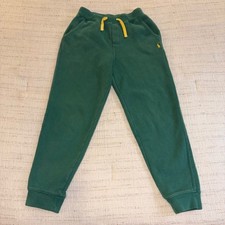 Polo Ralph Lauren Kids Green Fleece Joggers Yellow Pony Logo Size M 10-12