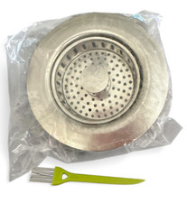 3 In 1 Kitchen Sink Drain Strainer Stopper Combo Pop Up Basket Stainless Steel