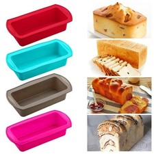 1X Silicone Loaf Tin Non Stick Bread Baking Cake Mould Pan Bakeware Mold 2lb