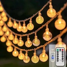 LED Globe Bulb Ball Fairy String Indoor Lights Battery Powered Outdoor Light