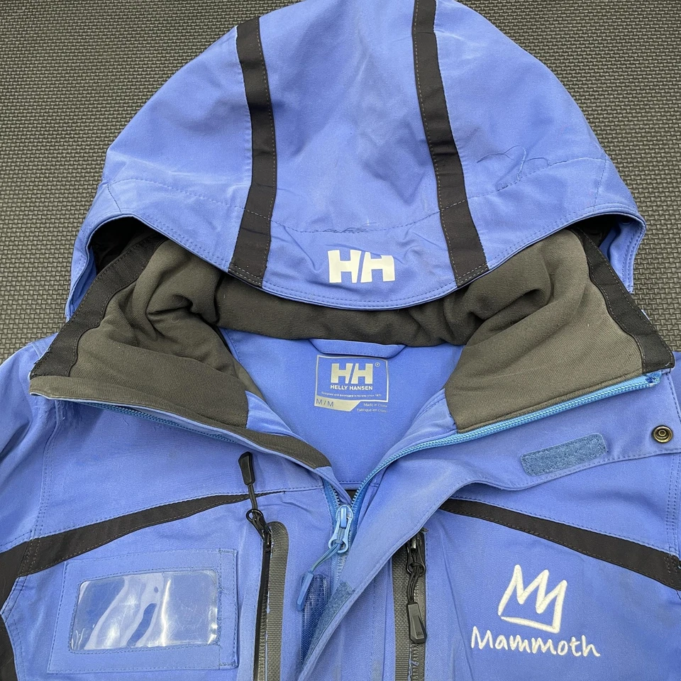 Helly Hansen Jacket Womens Medium Hooded Ski Coat Mammoth Resort FISCO Blue Blac - Image 4 of 4