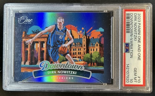 2023-24 One & One Basketball Dirk Nowitzki Downtown Variation SP #10 PSA 10