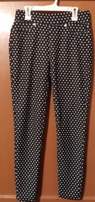 Michael Kors Polka Dot Jegging Size SMALL Pull On Pants Elastic Waist STRETCH