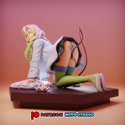 Mitsuri Kanroji, Kimetsu no Yaiba, Maid, sexy Pin-Up, Figur, 3D Druck, Fan Art