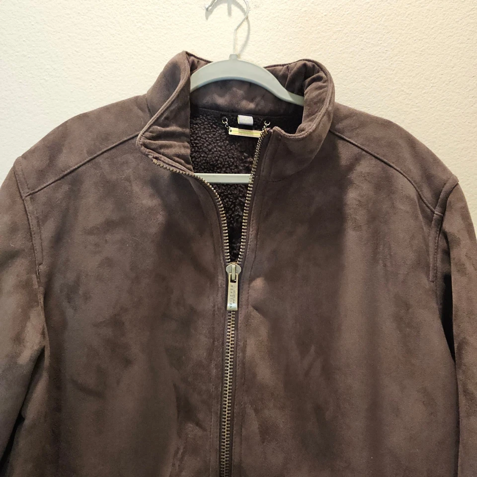 Kenneth Cole ReactionMen's Faux Suede Brown Jacket Size Large  - Image 2 of 4
