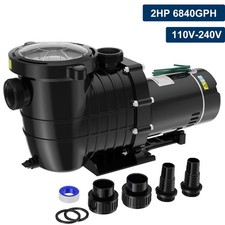 2HP Swimming Pool Filter Pump 6800GPH In/Above Ground Pool Pump For Hayward