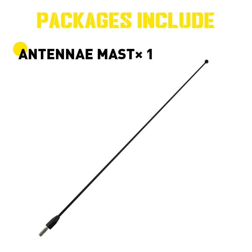 12" Black Stainless Antenna Mast Power Radio AM/FM fit Ford Transit 2015-2024 EK - Image 7
