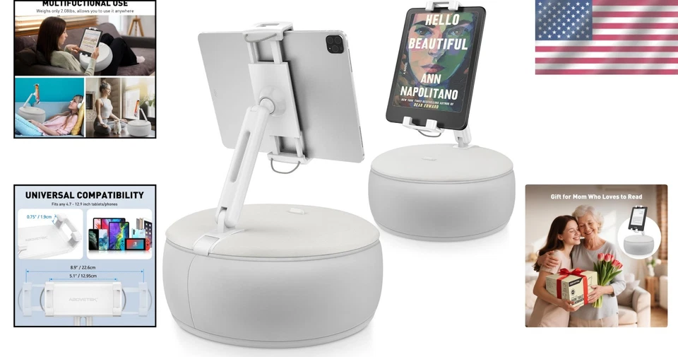 Ergonomic Tablet Pillow Stand with 360° Swivel - Perfect for Moms & Dads - Image 2 of 4