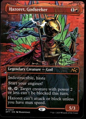 1x Hazoret, Godseeker (Borderless) - Aetherdrift - NM - MTG