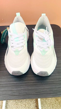 Reebok Women White/Gray/Mint Low Top Lace Up Mesh Cushioned Sneakers 30283W