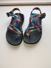 Chaco - Zapatos Sandalia Mujer Deportes Acuáticos, Talla 8W Arco Iris Tie Dye Entrecruzado