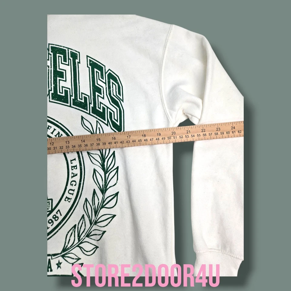 Sudadera No Boundaries Cuarto Cremallera XXSmall (00) LOS ANGELES Blanco Verde Foto 4 de 4