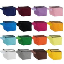 ENIPEDITA 64 Pcs Canvas Makeup Bags Bulk 7.48 x 1.77 x 5.5 Inches, Multicolor
