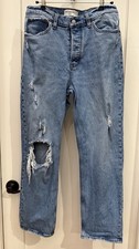 Abercrombie  Fitch, The Dad High Rise, Distressed Jeans, Women  s Size 28