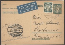 Danzig 1938 Germany Airmail  Coat-of-Arms Issue Cover Gdansk Poland 101678