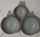 Stangl Pottery Silver Haze Ceramic Three-Piece Bowl Set Gray Silver