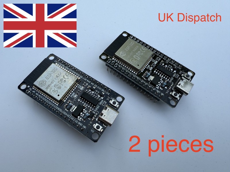 2 pcs ESP32 Development Board 30-pin WiFi BlueTooth DevKit IoT