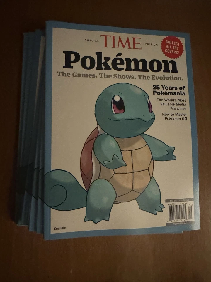 Pokemon Squirtle Time Magazine Special Edition 25 Years In America Unread Mint