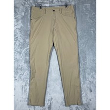 Lululemon ABC Slim Fit Pant 34x32 Tan Warpstreme Mens 5 Pocket Trousers Stretch
