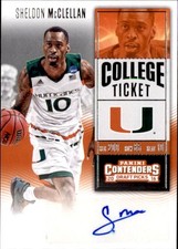 Sheldon McClellan 2016-17 Panini Contenders Draft Pick Auto Card #172