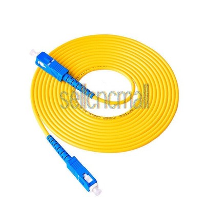 20M SC UPC to SC UPC Simplex 3.0mm PVC Single Mode Fiber Patch Cable Jumper