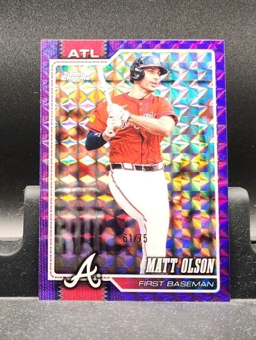 2026 Topps Chrome Purple Geometric #241 Matt Olson 61/75 Braves