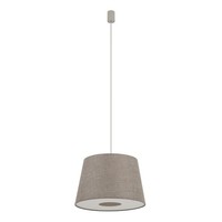 HäNgelampe Esstisch Seidengrau E27 L:46 Cm Modern Esszimmer Pendelleuchte Stoff