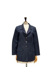 Yves Saint Laurent Rive Gauche 1980s Navy Wool Blazer Jacket Size 40 / L