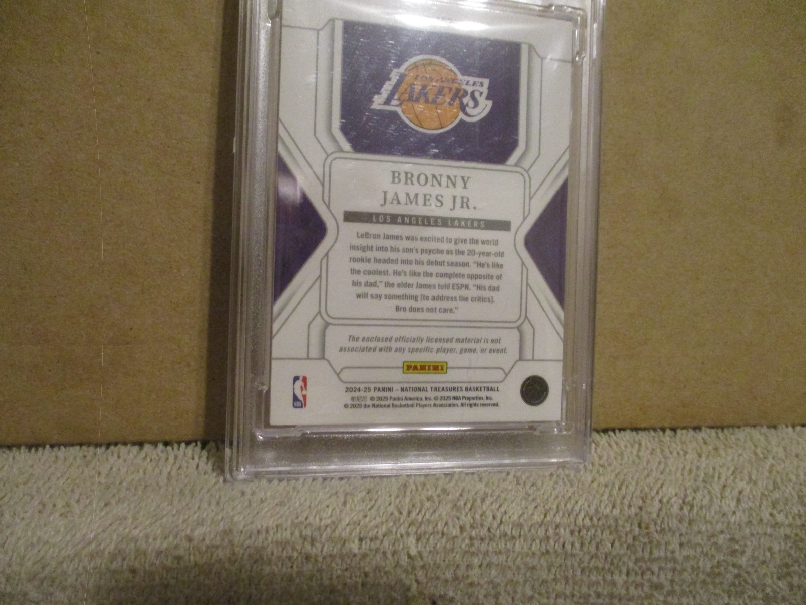 2024-25 NATIONAL TREASURES BRONNY JAMES JR #162 RC JUMBO 3 COLOR PATCH /99 PSA 9 view 17