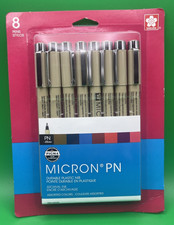 Sakura Pigma Micron PN Pens, .45mm, Assorted Colors - Set of 8