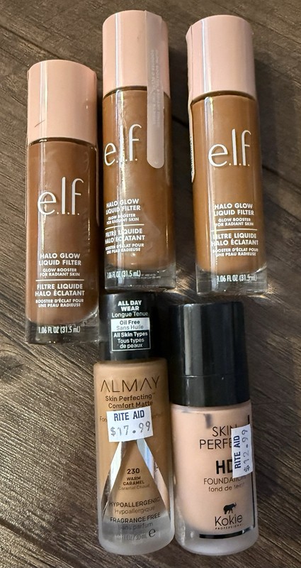e.l.f Almay Kokie Makeup Lot 5 Foundation Liquid Filter New