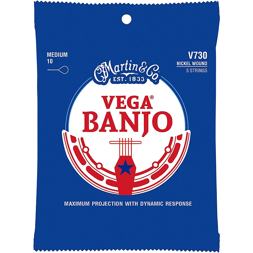 Martin Vega Banjo V730 5 струн с никелевой обмоткой средняя 10 2290₽