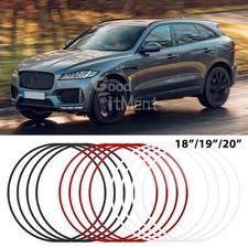 For Jaguar F-Pace XE XF XJ 4Pcs 18" 19" 20" Alloy Wheel Hub Rim Trim Tire Ring