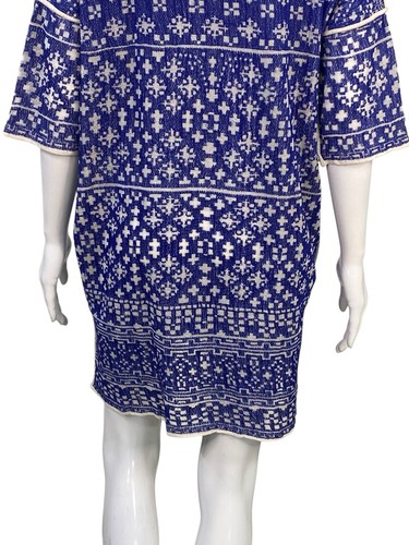 Isabel Marant Etoile Femmes beverly Brodé Bleu Blanc Robe Tunique XL 42 - Photo 18 sur 20