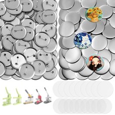 200 Sets Button Maker Supplies, 58mm/2.25 inch Button Supplies, with Metal Ne...